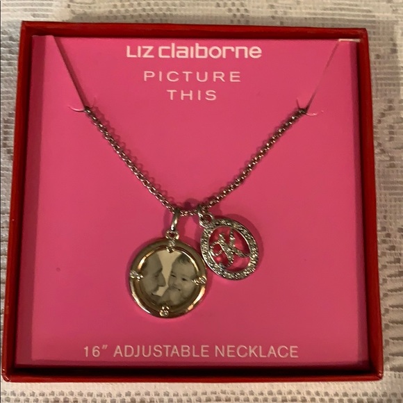Liz Claiborne Jewelry - Liz Claiborne Silver Tone Picture This Insert Photo Initial K Pendant Necklace